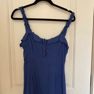 Lulus blue linen dress size medium